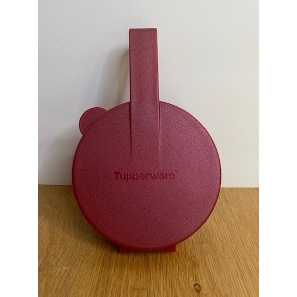 Tupperware Forget Me Not Onion Keeper Red Burgundy Good Hanging Hook 4515B-2